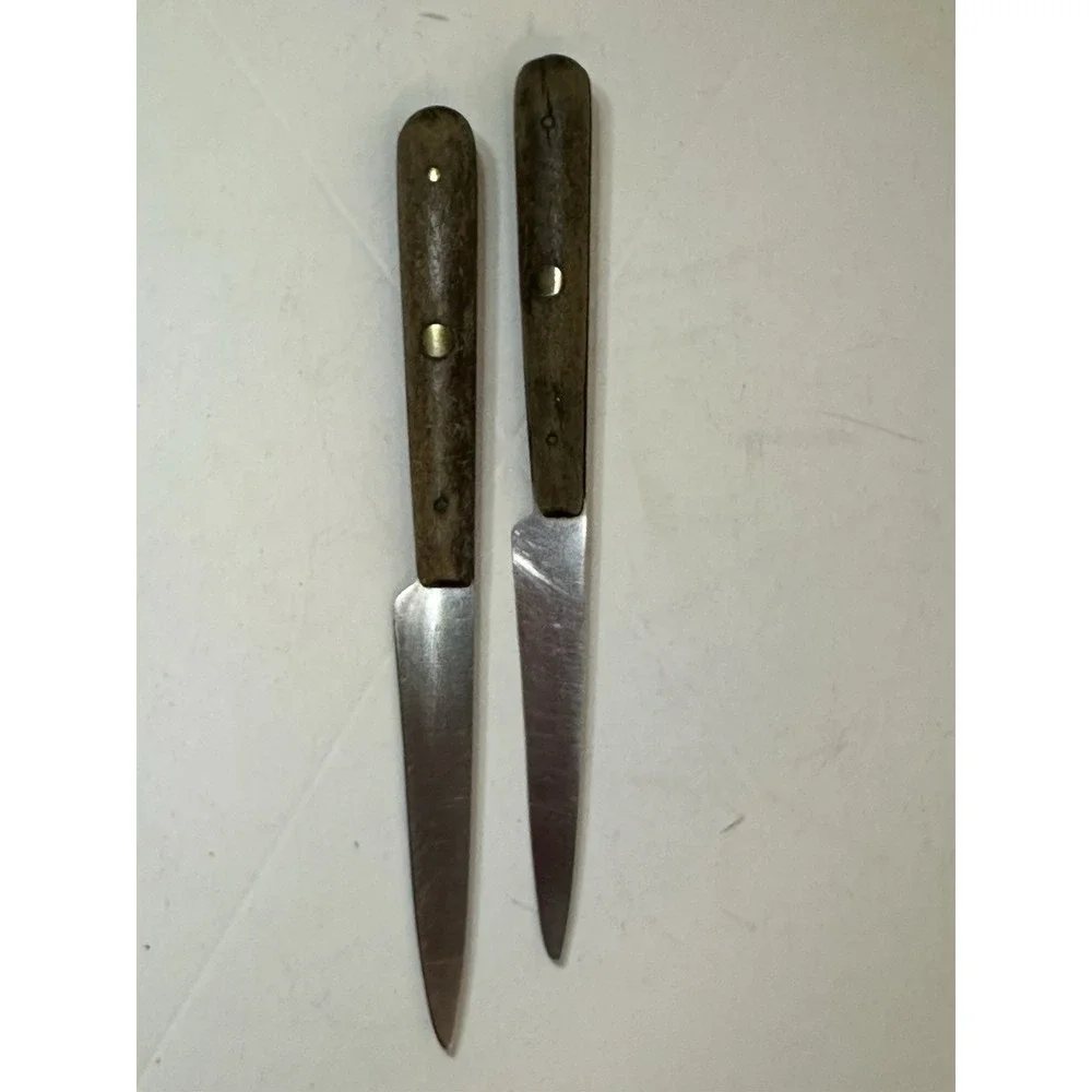 Lot Of Two 1950s Vintage Ed Wusthof Stainless Knife Solingen Germany